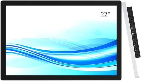 GreenTouch 22 Inch Open-Frame Touchscreen LCD Monitor - Capacitive PCAP Multi Touch -1680x1050-16:10-Black and Silver Bezel