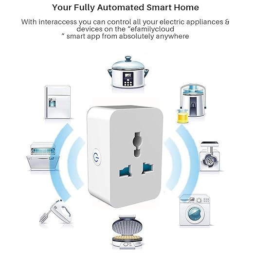 Smart Mini Plug 15A US Plug AC 100 to 240V Smart Home Outlet with Timer Function Voice & APP Control 2.4G for Home, No Hub Required