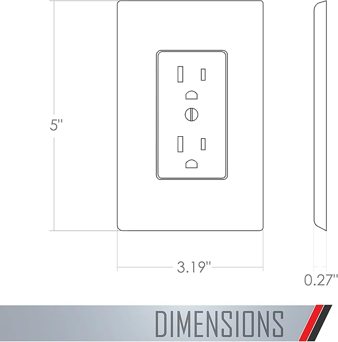 Taymac 2600W Masque Revive Polycarbonate White 1-Gang Cover & MW2570W Masque 1-Gang Decorator Style Toggle Switch Cover-Up Wall Plate, 5-Pack, White