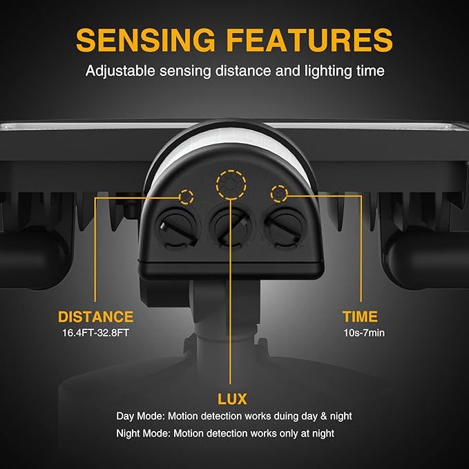 Onforu 2 Pack 100W LED Security Lights Motion Sensor Outdoor, 9000LM Super Bright Flood Light Motion Detector, IP65 Waterproof Exterior Floodlight, 6000K Hardwired Wall Light (Black)