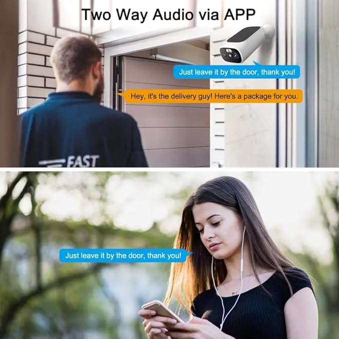 5G WiFi Security Cameras Wireless Outdoor, 5G Security Camera for Home Security, AI Motion Detection, Color Night Vision, SD Card/Cloud Storage, Waterproof, Compatible with Alexa/Google Home