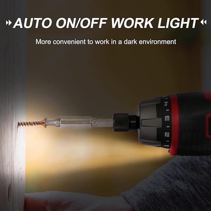 AVID POWER Electric Screwdriver Set Rechargeable 4V Cordless Screwdriver Kit with 44pcs Accessories, 5.65Nm Screw Gun, 5+1 Torque Setting, 2 Position Handle with LED Light