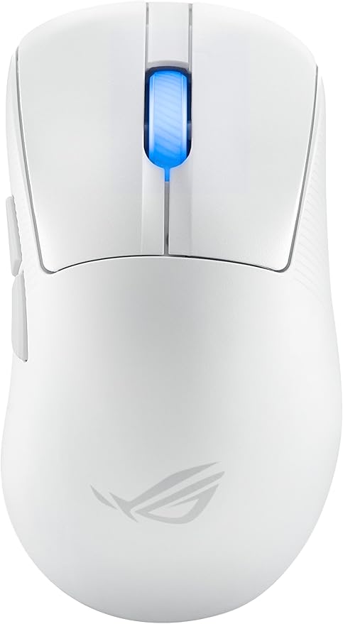 ASUS ROG Keris II Ace Wireless Gaming Mouse – Right-Handed Ergonomic, 54g, Tri-Mode Connectivity, 42K DPI, up to 107Hr Battery, PC/Mac Support - White