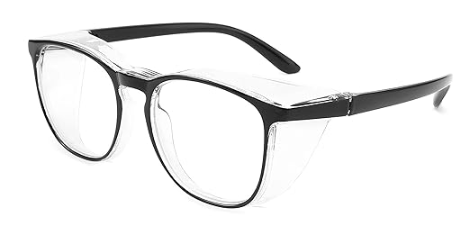 Alsenor Safety Glasses Anti Fog Goggles Protective Eyewear Blue Light Blocking Anti Dust UV Protection Glasses For Men Women (Black)