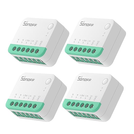 SONOFF MINIR4M Matter Smart Switch, Universal DIY Module for Smart Home Automation Solution, Compatible with Alexa & Google Home Assistant, 4 Pack
