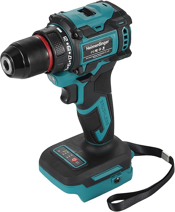 354 In-lbs Cordless Drill Driver for Makita 18V Battery, 3/8" Keyless Chuck, 21+1 Torque Settings, 1980 RPM, LED Light
