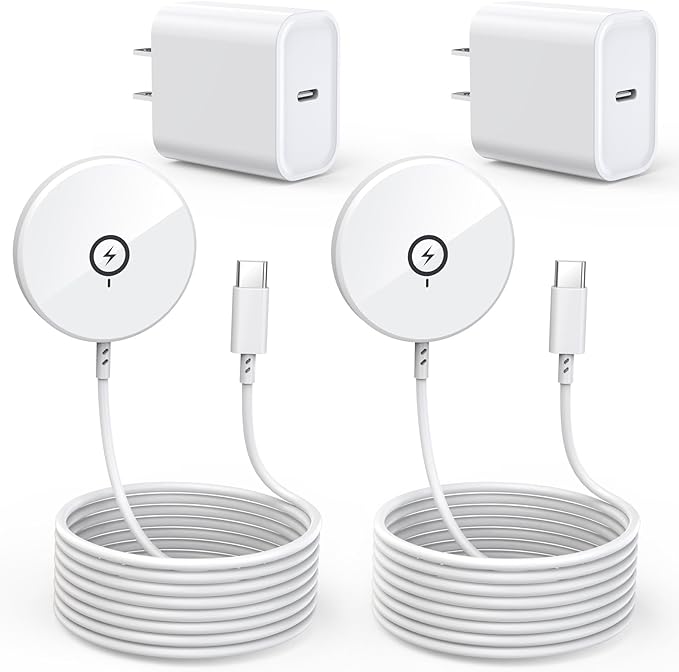 for Mag-Safe Charger,6FT 15W Magnetic Wireless Charging Pad for iPhone16/15/14/13/12 Series & AirPods 3/2/Pro Fast iPhone Wireless Charger Apple Mag Chargers Flat Strong Magnet with iPhone USB C Block