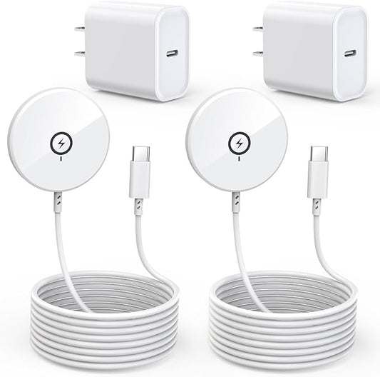 for Mag-Safe Charger,6FT 15W Magnetic Wireless Charging Pad for iPhone16/15/14/13/12 Series & AirPods 3/2/Pro Fast iPhone Wireless Charger Apple Mag Chargers Flat Strong Magnet with iPhone USB C Block