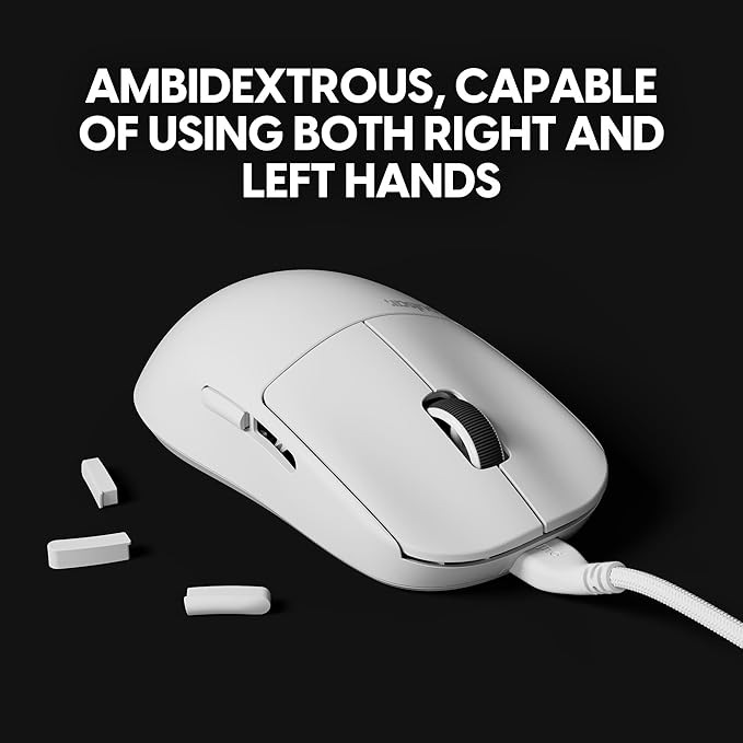 Pulsar Gaming Gears X2A Wired Gaming Mouse, Ultra Lightweight, Optical Switch, 26000 DPI, Motion Sync, PAW3395 Sensor (Medium, Wired, White)