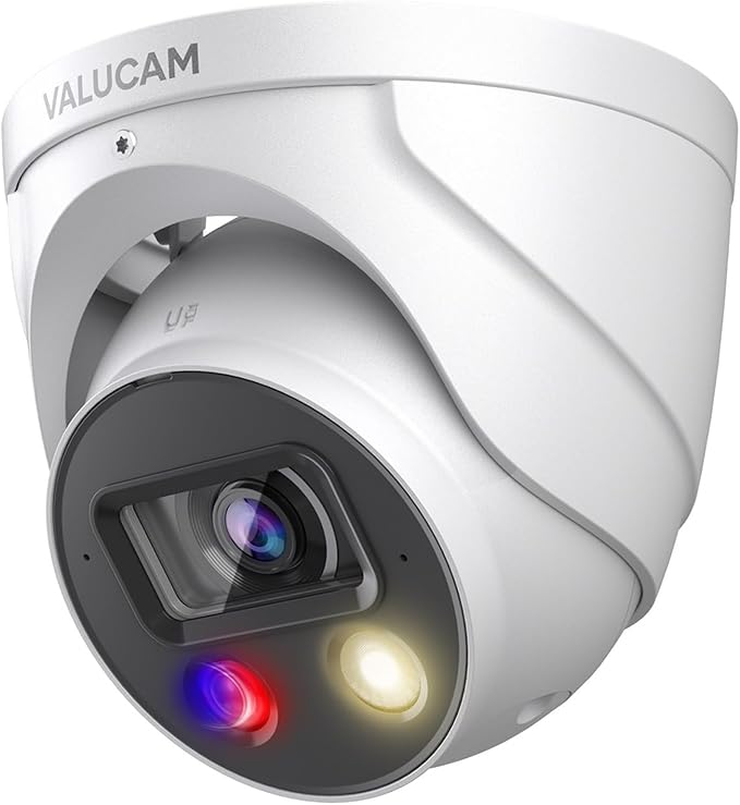 UltraHD 8MP Outdoor IP POE Camera, DMSS APP, 4K @30fps, TiOC Active Deterrent, 98ft Dual IR Color Vision F1.0, Indoor Network Camera, SMD4.0, 2-Way Audio, Vehicle & Human Detection, IVS, IP67, AI SSA