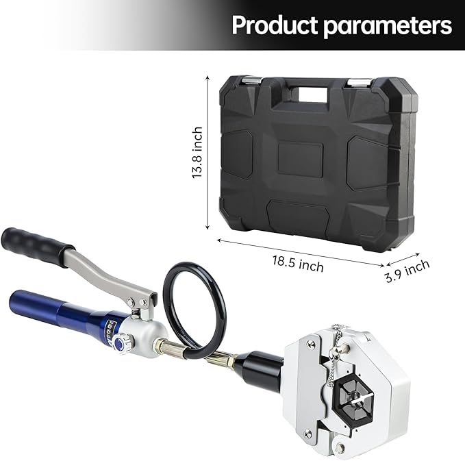 IBOSAD Hydraulic Hose Crimper Hydra-Krimp 71500 Manual A/C Hose Crimper Kit Air Conditioning Repair Handheld Hydraulic Hose Crimping Tool,Suit for Narrow Space