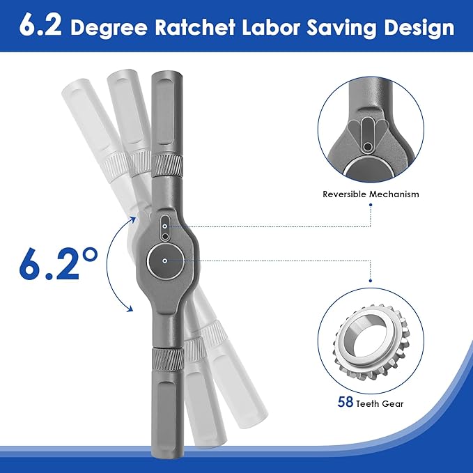 24 in 1 Magnetic Ratchet Screwdriver Set, Precision Screwdriver Set Kit with Detachable Handle & Multi-Bit Tips, Portable DIY Repair Tool for Furniture, Computer, Bicycle, Phone, Watch, Electronics