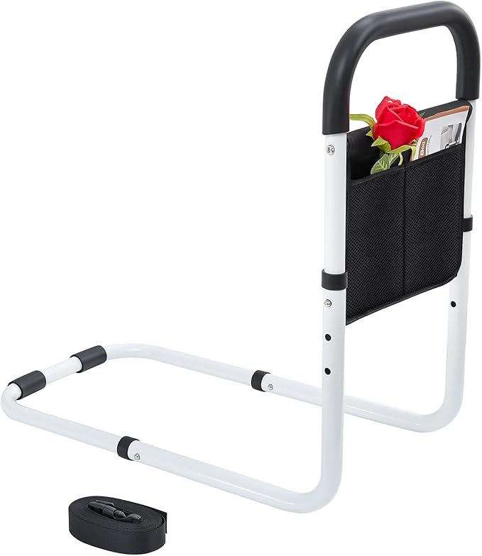 Bed Rails for Elderly Adults Safety, Bed Assist Rails for Seniors, Adjustable (19.3"-23") with 0.47 in Thick Steel Tube, Fits King, Queen, Full, Twin Bed