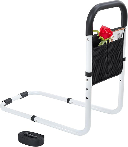 Bed Rails for Elderly Adults Safety, Bed Assist Rails for Seniors, Adjustable (19.3"-23") with 0.47 in Thick Steel Tube, Fits King, Queen, Full, Twin Bed