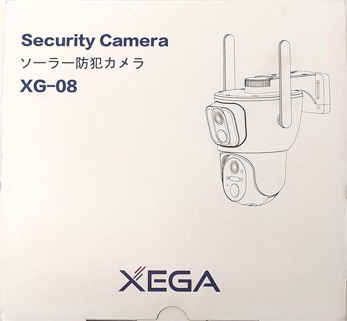 Xega 4G Cellular Security Camera【Dual Lens】 Outdoor with SIM Card, 14400mAh 2K HD Wireless Solar 4G LTE Camera, PTZ Motion Dtetection Spotlight Siren TF Cloud Storage,Only Support The Built-in SIM