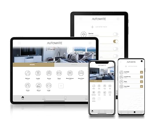 Automate Pulse 2 Smartphone and Tablet Interface - Motorized Shades and Blinds Controller via WiFi - Works with Smart Home Devices, Amazon Alexa & Google Assistant and Apple -Rollease-MT02-0401-067001