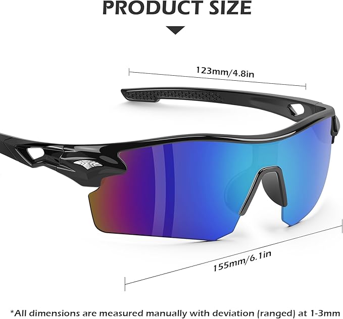 OXG 6 Pack Safety Glasses, Scratch Resistant Wraparound Lenses ANSI Z87.1 Protective Eyewear for Unisex