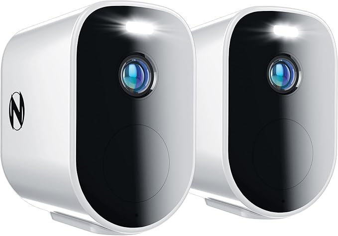 Night Owl Wire Free 2K HD Indoor/Outdoor Deterrence Cameras with 2-Way Audio (2-Pack)