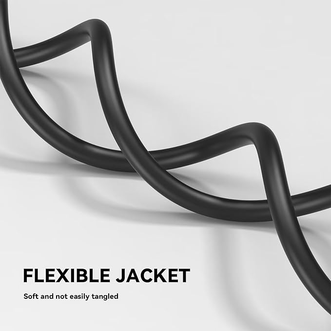 2 Pack 9 ft 14/3C SJTW Appliance and Power Tool Cord, 14 Gauge 3 Prong Heavy Duty Replacement Power Supply Cord Cable, 110V 115V 120V AC Pigtail, 15A, 1875w