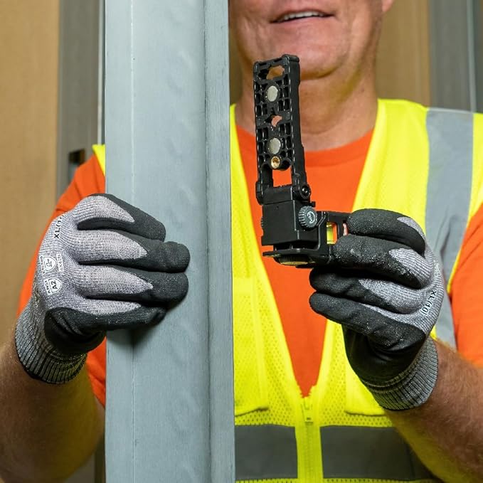 Klein Tools 93PTL Magnetic Pocket Laser Level, Bright Red Leveling and Alignment Tool, 3 Bubble Vials, 360-Degree Wall Attachment, Picture Hanging