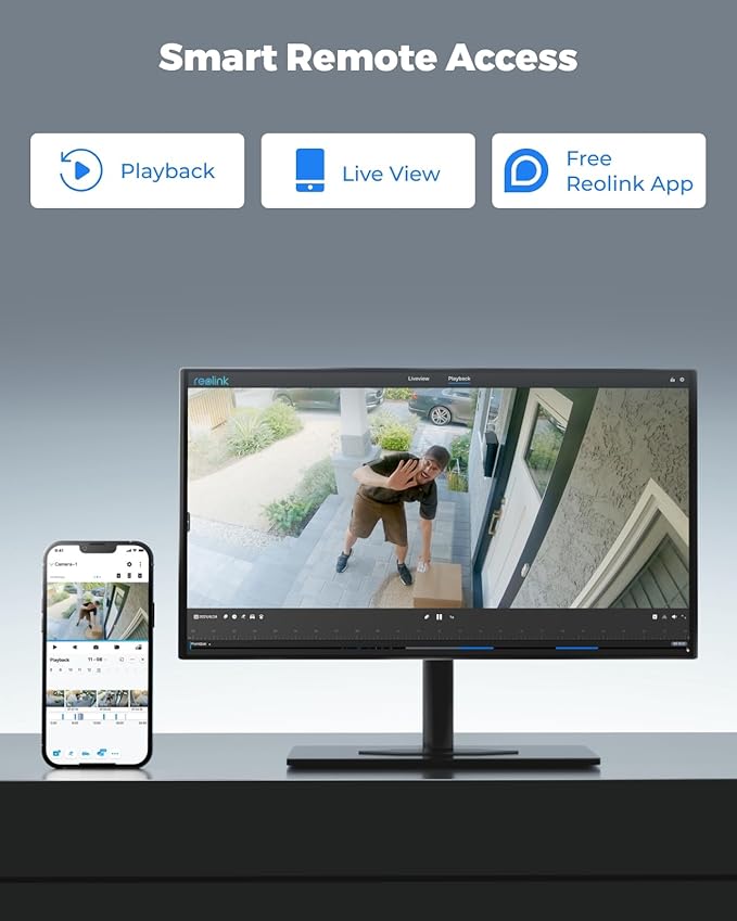 REOLINK 4K Wired WiFi Outdoor Camera, 8MP Dual Lens Security Camera, 360 PTZ Camera Auto Tracking, 2.4/5GHz Wi-Fi Smart Person/Vehicle Detection, 6X Hybrid Zoom, Color Night Vision, TrackMix WiFi