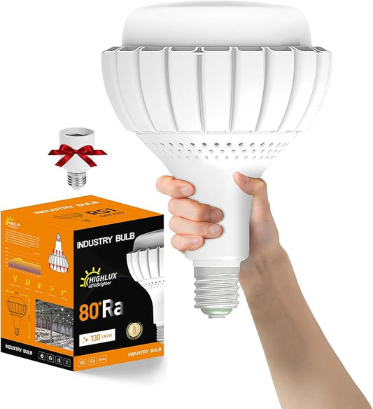 150W LED Bulb E39 Mogul Base, E39/E26 Super Bright Light Bulbs 5000K Daylight 19500LM Equivalent 1200Watt HPS/Metal Halide, High Lumen LED Bulb for Commercial Warehouse Workshop Factory Backyard Barn