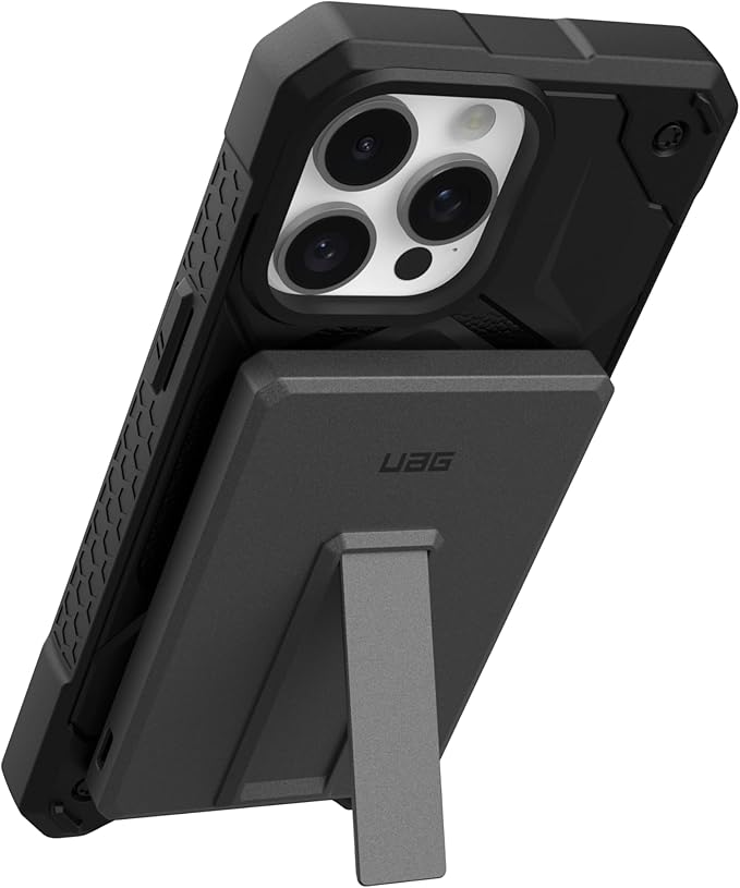 URBAN ARMOR GEAR UAG 5000mAh Power Bank SRGE 20W USB-C Slim Magnetic Wireless Portable Charger Fast Charging Battery Pack w/Kickstand Compatible with iPhone 16, Samsung Galaxy S25, Black/Grey