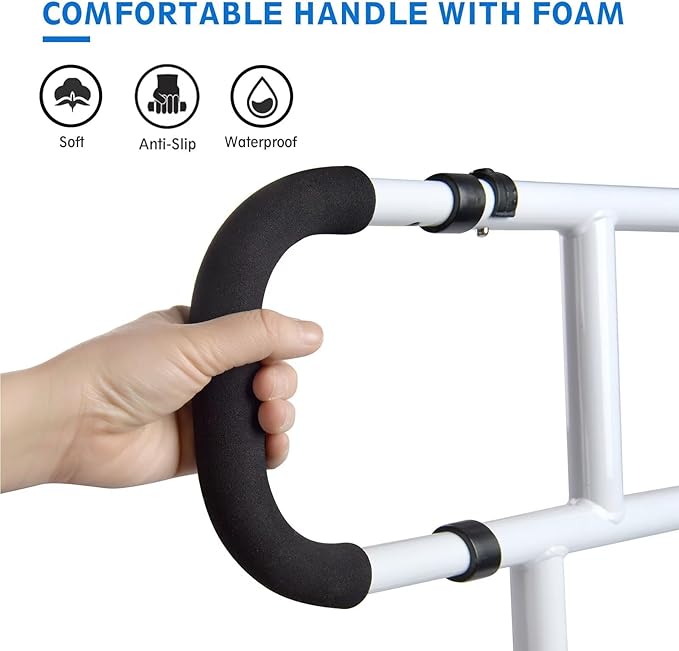 Foldable Bed Rail for Elderly Adults Safety - Adjustable Bed Rails with Support Legs for Seniors, Surgery Patients & Handicap Foldable Bed Rails, Fit Any Bed