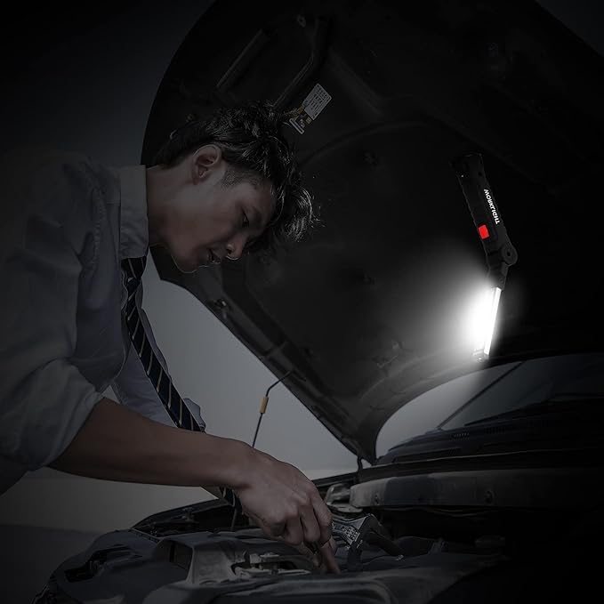 4 Pack LED Rechargeable Flashlights Work Lights,Vagocom Mechanic Tools Cordless Worklight with Magnetic Base 360°Rotate 5 Modes,Portable Emergency Light for Handmade,Automotive,Camping and Mens Gifts