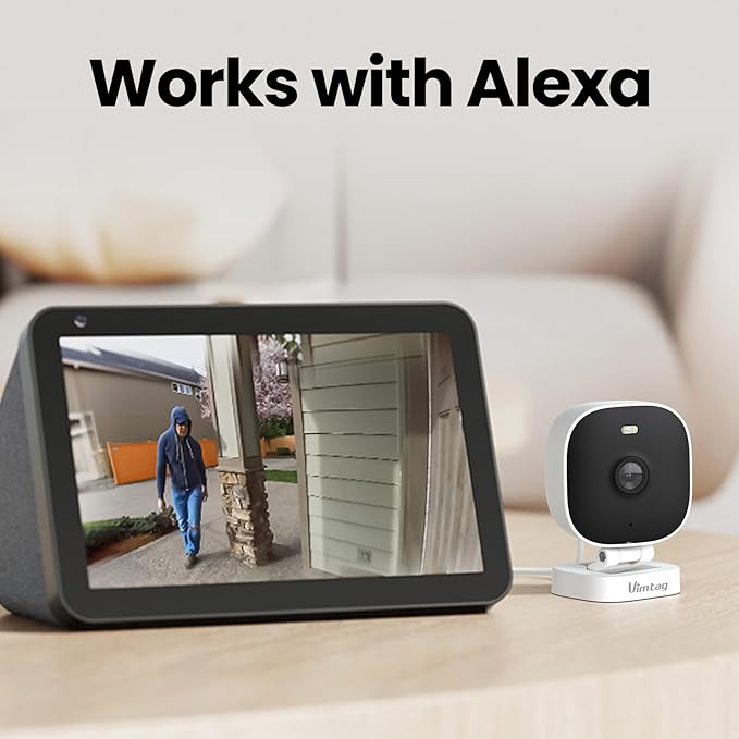 VIMTAG 5G/2.4G 2.5K Cameras for Home Security-Outdoor/Indoor Camera for Dog/Cat/Pet/Nanny/Baby, Wired, Color Night Vision, Free AI Detection, 2-Way Audio, 24/7 SD Recording,Support Alexa Cloud SD Card