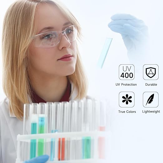 30 Pack Clear Safety Glasses with ANSI Z87.1 Scratch Resistant Eyewear for Women Man Lab Goggles Eye Protection