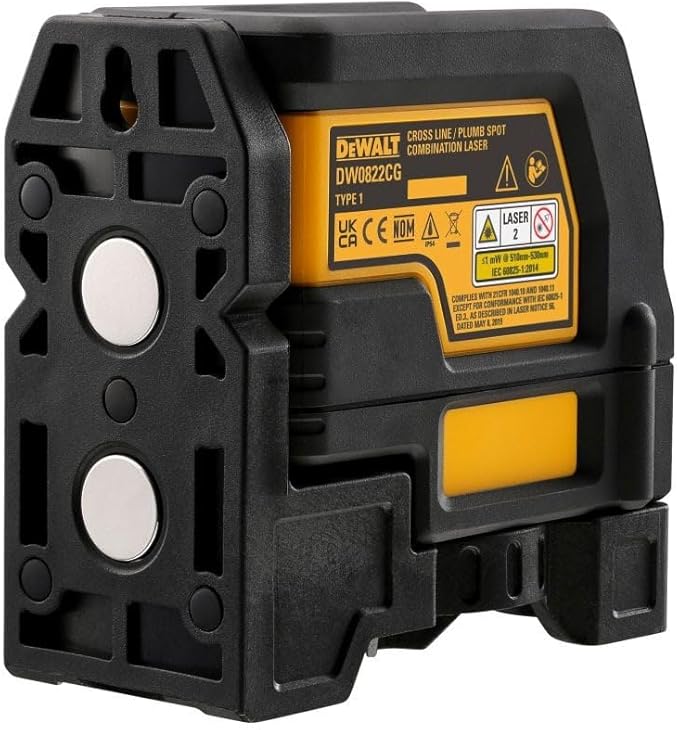 DEWALT Laser Level, Cross Line and Spot Laser, Green (DW0822CG)