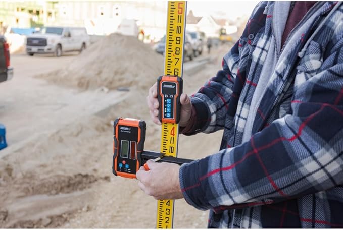 Johnson Level & Tool JLR300-UNV-RG Universal Green & Red Rotary Laser Detector, Dual Sided Detector, LED Backlit Display