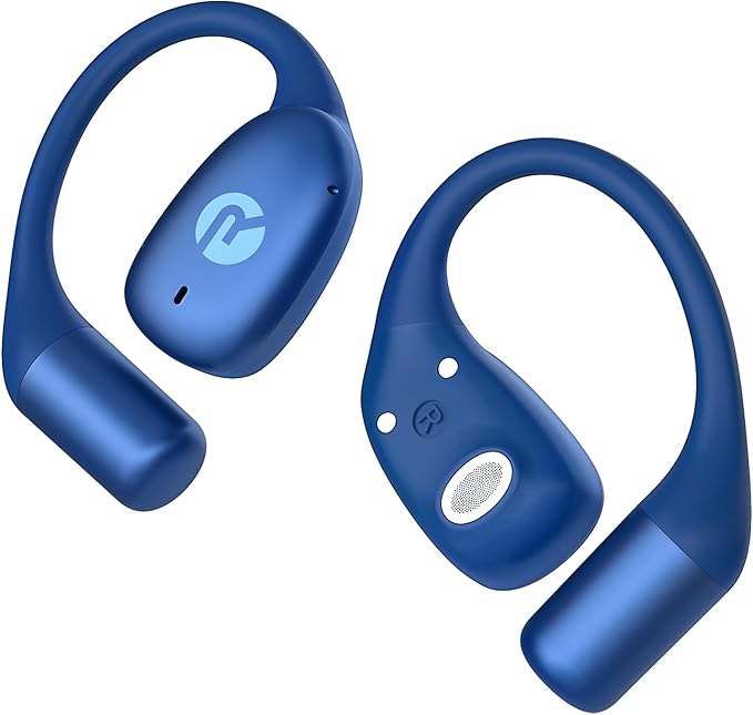 Raycon Essential Open Earbuds – True Wireless Open Ear Bluetooth 6.0 Headphones, Ultra-Lightweight, Comfort Hook Design, IPX5 Water Resistant, 36 Hours of Battery Life (Blue)