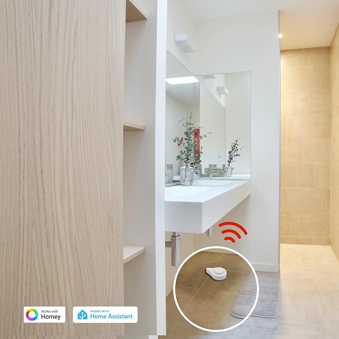 THIRDREALITY Zigbee Water Leak Sensor with Dripping Detection 4 Pack, 120 dB Alarm, App Notifications Enabled When Compatible with Home Assistant and Compatible Zigbee HUB, Batteries Included