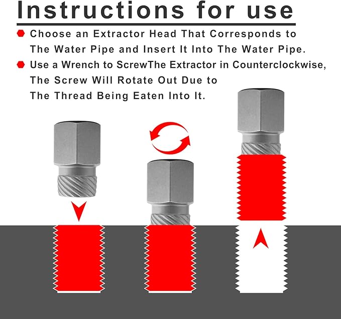 25Pcs Screw Extractor and Bolt Extractor Set, Hex Head Hand Multi-Spline Tool Remover Easy Out, Heavy Duty CR-MO Broken Bolts Screws Extraction Fastener Kit 1/8" to 7/8" in 1/32" Increments