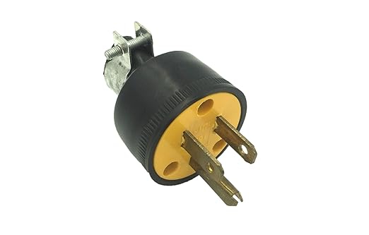 BRUFER 310103 Heavy Duty Male Electric Plugs - 10 Pack, 3 Prong Plug 125V 15A, Electrical Plug for 3 Wire Power Cord Replacement, Replacement Plug 3 Prong for Extension Cord Ends- Bulk Pack
