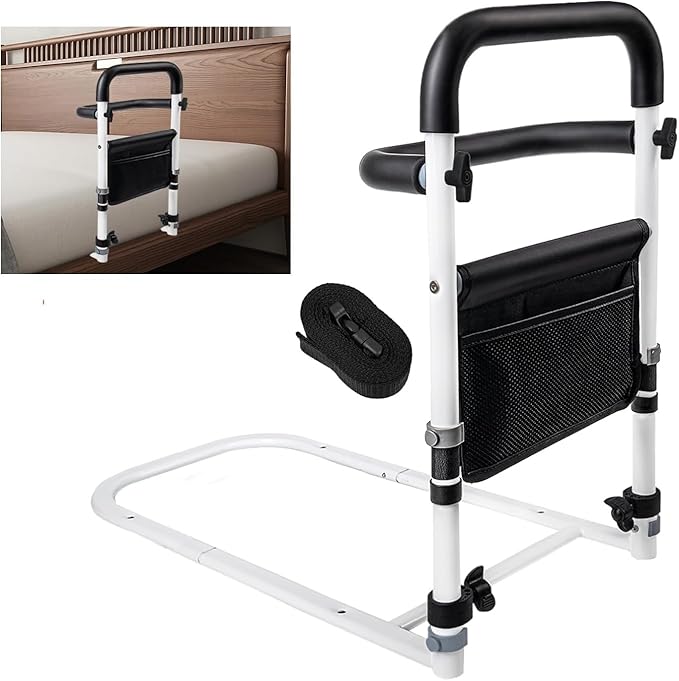 Bed Rails for Elderly Adults Safety, Bed Rail Elderly Bed Assist Rail for Seniors Helps Getting in and Out of Bed Much Easier