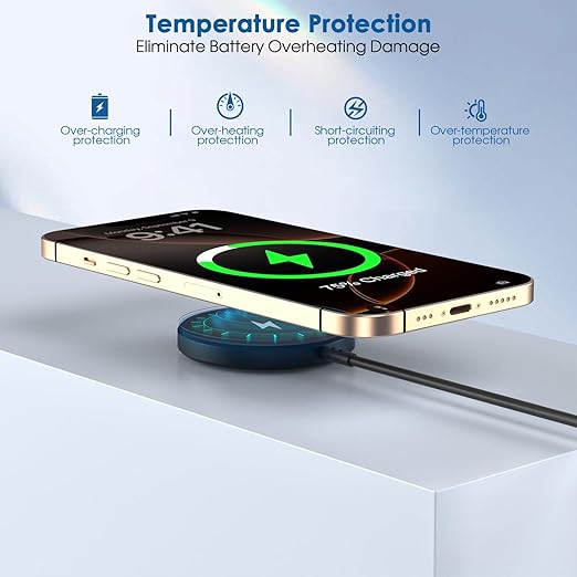Magnetic Wireless Charger for iPhone 16, 2Pack 10FT 15W Fast Mag-Safe Charger, Wireless Charging Pad with USB C Fast Charging Block for iPhone 16 Pro Max/15/14/13/12/Plus/Pro/Pro Max,AirPods 3/2/Pro 2