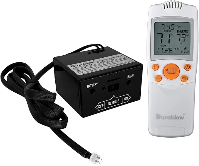 Durablow CB1003 Remote Control Kit with On/Off, Thermostat, and Timer for ComfortBilt Pellet Stove Models Alpine, HP21, HP22, HP50, HP61, HP75 - Convenient Settings for Efficient Heating