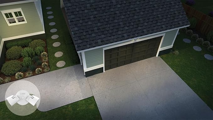 Lithonia Lighting HomeGuard 2-Light LED Outdoor Flood Lights, Wall or Ceiling Mount Outdoor Lights, 4000K Cool White, Round Heads, White, 2-Pack (HGX LED 2RH 40K 120 WH CP2 M2)