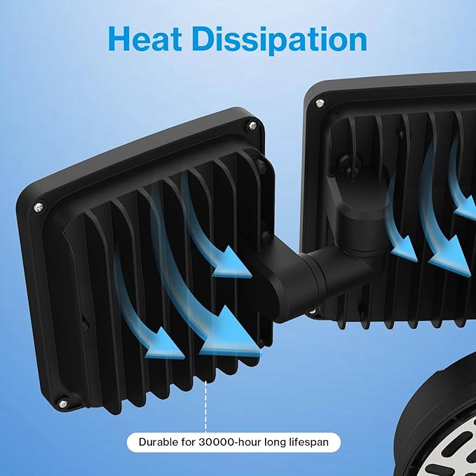 150W LED Security Lights Motion Sensor Light Outdoor, 15000LM Flood Lights Motion Detection IP66 Waterproof, 3 Head Adjustable Security Light Motion Outdoor for Yard Garage Porch