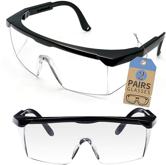 Safety Glasses Clear HD Anti-fog Goggles Eye Protective Eyewear Adjustable Frame Work Safety Glasses Over Eyeglasses