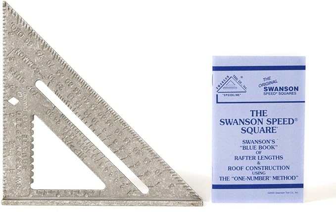 Swanson Tool T0101 Speed Square with Blue Layout Book