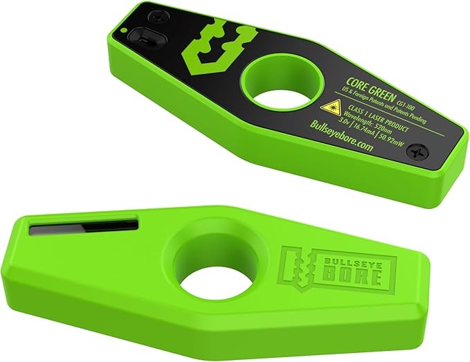 BullseyeBore Core CG1-100 Drill Guide for Straight Holes - Magnetic Drill Attachment with High Vis Green Laser for Visual Worksurface Alignment - Compatible with Common bits from 2” to 5”