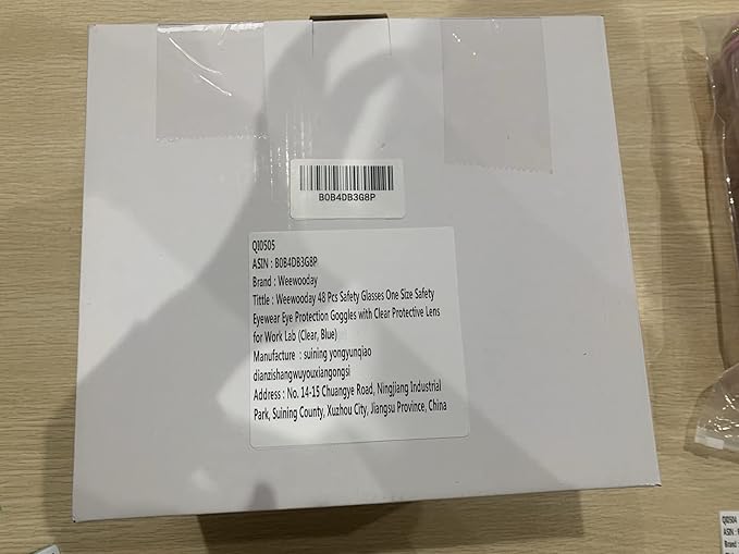 Weewooday 48 Pcs Safety Glasses One Size Safety Eyewear Eye Protection Goggles with Clear Protective Lens for Work Lab