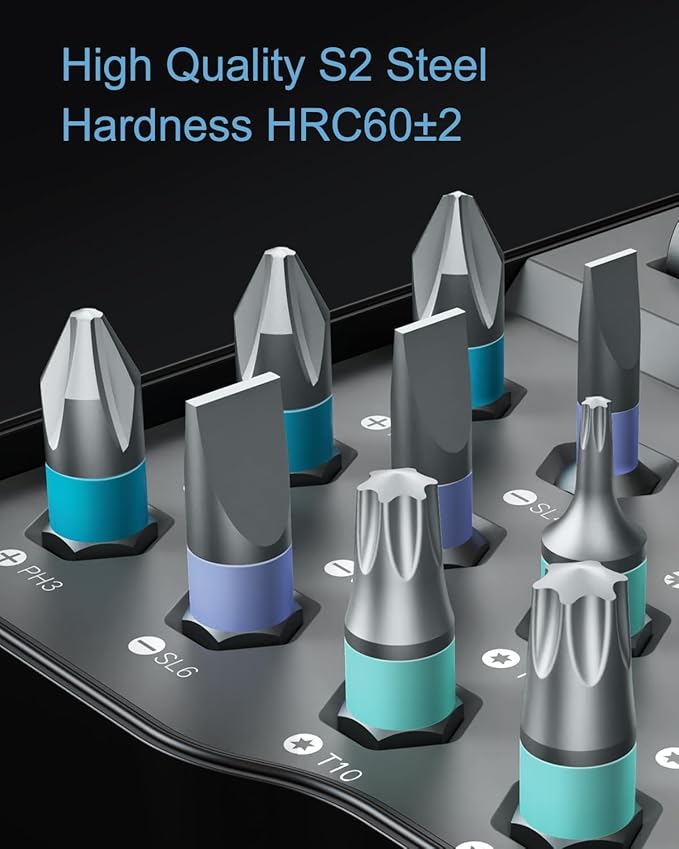 Upgraded 24 in 1 Ratchet Screwdriver Set, Magnetic Screwdriver Set, Multi Bit DIY Repair Tool Kit with Storage Case for Men Furniture, Computer, Bicycle and DIY Free Combination