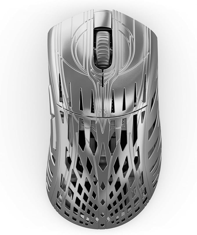PWNAGE Stormbreaker Wireless Magnesium Gaming Mouse 8kHz - 50grams Ultralight Esports Pro Gamer Flawless Professional PAW3395 Optical Sensor 26,000 DPI - 8000Hz -100% PTFE Skates Ergo -Platinum