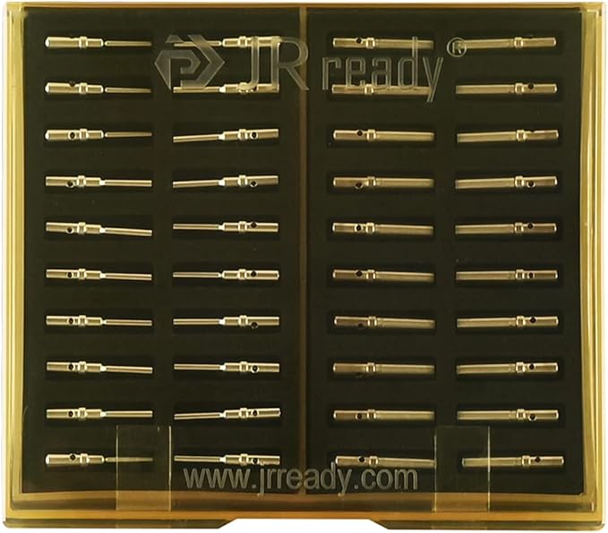JRready ST6257 DTP Solid Barrel Size 12 Contacts DTP Connector Terminal KIT 20 PCS Male Pins 0460-204-12141 and 20 PCS Female Sockets 0462-203-12141 for Wire Size 12 to 14 awg