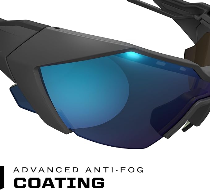 Mechanix Wear: Vision Type-E Safety Glasses with Advanced Anti Fog, Scratch Resistant, Grey Half Framed Protective Eyewear, Lightweight, Adjustable Arms and Nose, For Outdoor Use (Blue Mirror Lens)